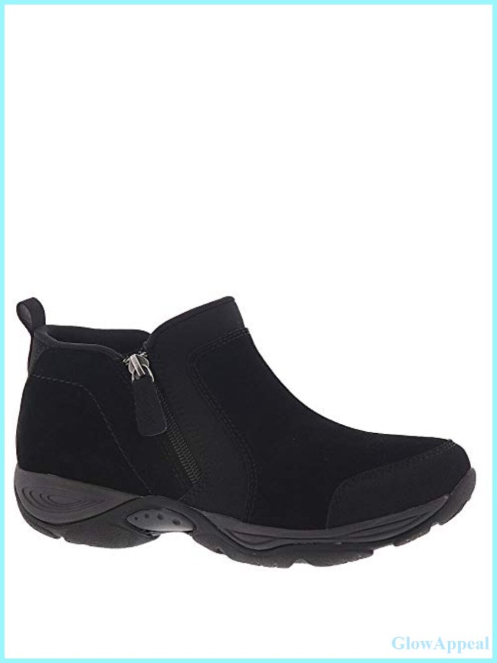 Suede Ankle Bootie Round Toe Removable Insole Low Heel Casual Fall Shoe